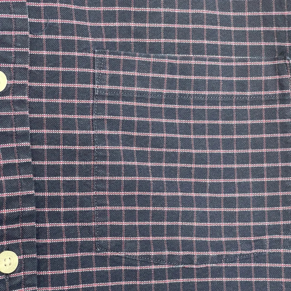 Brooks Brothers Red Fleece Men's Button Down Shirt Size XL‎ Navy Plaid Cotton - Picture 4 of 6